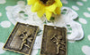 Accessories - Angel Pendants Rectangular Cupid Antique Bronze Charms 21x31mm Set Of 10 Pcs A3703