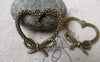 Accessories - Antique Bronze Bowtie Heart Charms 29x30mm Set Of 20 Pcs A6782