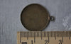 Accessories - Antique Bronze Cameo Base Settings Round Tray Stamping Match 20mm Cabochon Set Of 10 Pcs A7900
