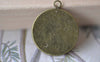 Accessories - Antique Bronze Cameo Base Settings Round Tray Stamping Match 20mm Cabochon Set Of 10 Pcs A7900