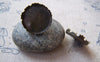 Accessories - Antique Bronze Crown Ear Stud Earring Posts Bezel Match 20mm Cabochon Set Of 10 Pcs A5039