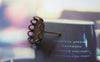 Accessories - Antique Bronze Ear Studs Earring Posts Scalloped Edge Bezel Match 12mm Cabochon Set Of 10 Pcs A5038