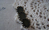 Accessories - Antique Bronze Ear Studs Earring Posts Scalloped Edge Bezel Match 12mm Cabochon Set Of 10 Pcs A5038