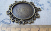 Accessories - Antique Bronze Round Pendant Tray Base Settings Match 30mm Cabochon Set Of 4 A3184