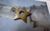 Accessories - Antique Bronze Star Hole Charms 17mm Set Of 50 Pcs A6091