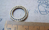 Accessories - Antique Bronze Textured Round Circle Rings 19mm Set Of 20 Pcs A4817