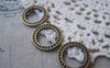 Accessories - Antique Bronze Textured Round Circle Rings 19mm Set Of 20 Pcs A4817