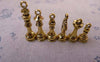 Accessories - Antique Gold 3D CHESS Pendant Charms King Queen Bishop Knight Rook Pawn