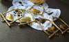 Accessories - Antique Gold Flat Bird Ring Cage Connector Charms 25x33mm Set Of 10 A3454