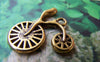 Accessories - Antique Gold Racing Bike Sports Bicycle Charms Pendants 24x24mm Set Of 10 Pcs A2682