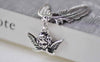 Accessories - Antique Silver Angel Feather Wing Kit Charms Set Of 10 A7895