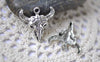 Accessories - Antique Silver Bull OX Head Charms Pendants 22x29mm Set Of 10 Pcs A7885