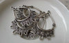 Accessories - Antique Silver Chandelier Earring Drops Pendants Charms 23x38mm Set Of 10 Pcs A6784