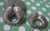 Accessories - Antique Silver Double Fish Connectors Charms 33x37mm Set Of 6 Pcs A3413