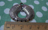 Accessories - Antique Silver Double Fish Connectors Charms 33x37mm Set Of 6 Pcs A3413