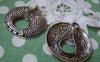 Accessories - Antique Silver Double Fish Connectors Charms 33x37mm Set Of 6 Pcs A3413