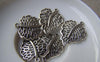 Accessories - Antique Silver Filigree Leaf Charms 18x21mm Set Of 20 Pcs A995