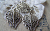 Accessories - Antique Silver Filigree Leaf Charms 18x21mm Set Of 20 Pcs A995