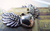 Accessories - Antique Silver Heart Wing Charms Flying Angel Pendants 27x37mm Set Of 6 Pcs A906