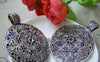 Accessories - Antique Silver Large Round Pendant Filigree Flower Vintage Design Charms 46x60mm Set Of 5 Pcs A1833