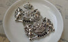 Accessories - Antique Silver Lion Badge Charms Pendants 38x45mm Set Of 2 Pcs A6212