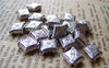 Accessories - Antique Silver Rhombus Beads Rondelle Spacer 10mm Set Of 50 Pcs A1071