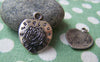 Accessories - Antique Silver Rose Flower Heart Charms 18x20mm Set Of 10 Pcs A1337