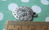 Accessories - Antique Silver Rose Flower Heart Charms 18x20mm Set Of 10 Pcs A1337