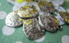 Accessories - Antique Silver Rose Flower Heart Charms 18x20mm Set Of 10 Pcs A1337