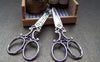 Accessories - Antique Silver Scissors Charms Barber Shop Victorian Scissors Pendants 25x60mm Set Of 10 Pcs A1644