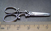 Accessories - Antique Silver Scissors Charms Barber Shop Victorian Scissors Pendants 25x60mm Set Of 10 Pcs A1644