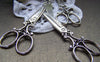 Accessories - Antique Silver Scissors Charms Barber Shop Victorian Scissors Pendants 25x60mm Set Of 10 Pcs A1644