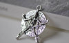 Accessories - Antique Silver Skeleton Star Pendants Round Charms 35x44mm Set Of 10 Pcs A7123
