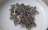 Accessories - Antique Silver Snowflake Charms Thick Pendants 24x27mm Set Of 10 Pcs A1101