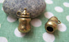 Accessories - Baby Bottle Pendants Antique Bronze 3D Charms 11x19mm Set Of 6 Pcs A3246