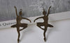 Accessories - Ballet Dancer Pendants Antique Bronze Girl Blank Charms 35x63mm Set Of 10 Pcs A7817