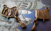 Accessories - Barber Case Pendants Antique Bronze Hairdresser Dangle Charms 12x14mm Set Of 10 Pcs A1402