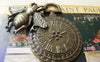 Accessories - Bee Clock Pendant Antique Bronze Time Charms 41x42mm Set Of 2 Pcs A645