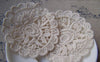 Accessories - Beige Color Lace Doily Round Lace Cotton Flower Embroidery 60mm Set Of 10 Pcs A3492