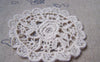 Accessories - Beige Color Lace Doily Round Lace Cotton Flower Embroidery 60mm Set Of 10 Pcs A3492