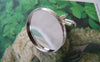 Accessories - Bezel Cufflinks Silver Tone With Round Setting Cup Match 20mm Cabochon Set Of 10 Pcs (5 Pairs) A4403
