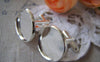Accessories - Bezel Cufflinks Silver Tone With Round Setting Cup Match 20mm Cabochon Set Of 10 Pcs (5 Pairs) A4403