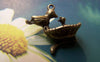 Accessories - Bird Nest Mother Bird Feeding Her Baby Charms Antique Bronze Pendant 18x20.5mm A270