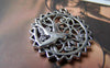 Accessories - Bird Ring Charms Antique Silver Filigree Floral Edge Swallow Pendants 25mm Set Of 10 Pcs A806