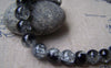 Accessories - Black Crackle Beads Crystal Glass 8mm One Strand (100 Pcs)  A3900