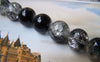 Accessories - Black Crackle Beads Crystal Glass Beads 12mm 33 Inches Strand (70 Pcs)  A3899
