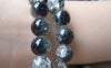 Accessories - Black Crackle Beads Crystal Glass Beads 12mm 33 Inches Strand (70 Pcs)  A3899