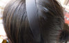 Accessories - Black Headband Matte Black Silk Covered Plasitc Hair Band 25mm Set Of 5 Pcs A5469