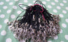 Accessories - Black Strap Lariat Lanyard With 10mm Silver Lobster Clasp Cell Phone Accessory Set Of 50 Pcs A1206
