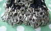 Accessories - Black Strap Lariat Lanyard With 10mm Silver Lobster Clasp Cell Phone Accessory Set Of 50 Pcs A1206